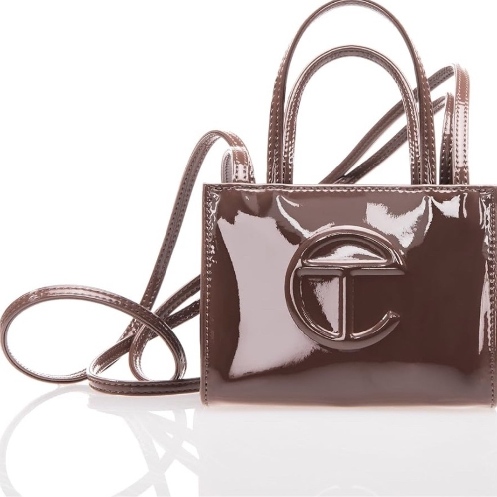 Telfar Patent Leather Chocolate Mini Bag
